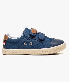 baskets en denim avec semelle aspect tresse bleu6917801_1