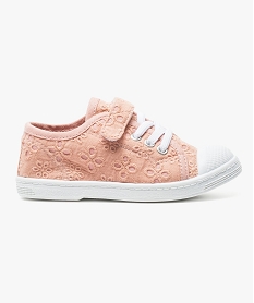 GEMO Tennis en broderie anglaise avec bride scratch rose standard