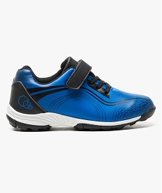 GEMO Chaussures de foot avec lacets élastiques et bande scratch Bleu