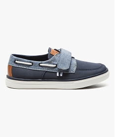 chaussures bateau avec fermeture scratch bleu chaussures basses6923601_1