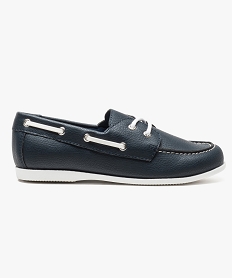 chaussures bateau aspect cuir bleu6923801_1