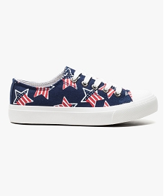 baskets basses en toile motif drapeau americain bleu tennis en toile du 24 au 406925601_1