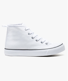 GEMO Baskets montantes en toile unie Blanc