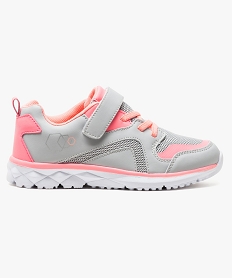GEMO Baskets bicolores avec dessus en mesh Gris