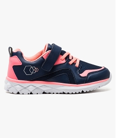 GEMO Baskets bicolores avec dessus en mesh Bleu