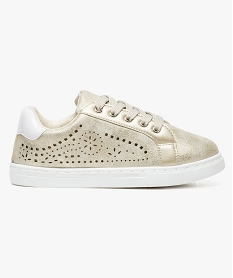 GEMO Baskets irisées avec motifs perforés sur les côtés beige standard