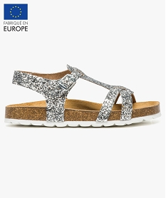 CHAUSSURE PLAT NOIR NU-PIED ARGENT