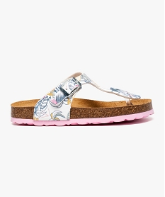 GEMO Sandales fille avec entredoigt et semelle anatomique coloris assortis