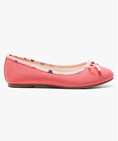 ballerines en toile avec noeud sur le devant rose ballerines6939601_1