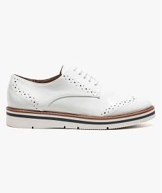 derbies vernis perfores avec semelle contrastante blanc derbies6948001_1