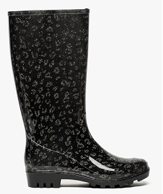 GEMO Bottes de pluie à motifs pailletés Noir