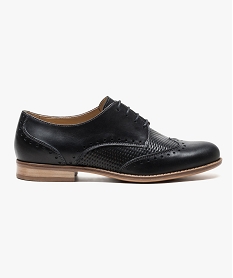 derbies en cuir avec bout golf noir6948601_1