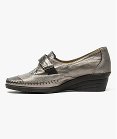 chaussures confort avec dessus en cuir irise gris derbies6950601_3