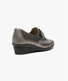 chaussures confort avec dessus en cuir irise gris6950601_4