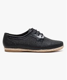 derbies brillants avec semelle de corde noir derbies6950701_1