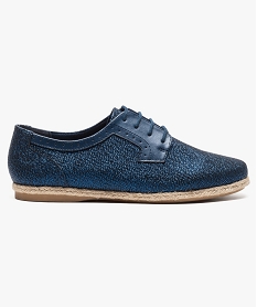 derbies brillants avec semelle de corde bleu derbies6950801_1