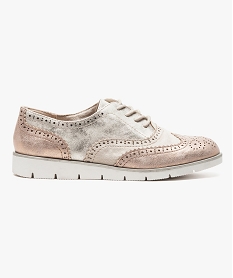 NU-PIED TAN CHAUSSURE PLAT ROSE