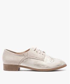 GEMO Derby irisé avec perforations sur le dessus Beige