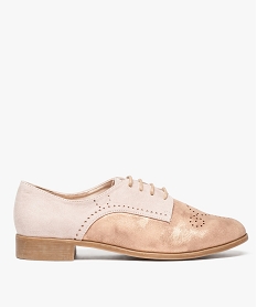 GEMO Derby irisé avec perforations sur le dessus Rose