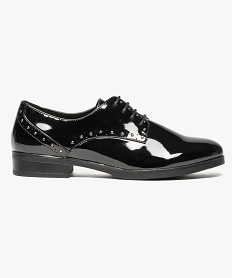 derby verni avec clous metalliques sur le dessus noir derbies6952601_1