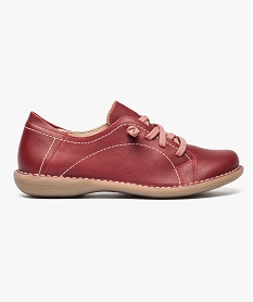 chaussures similicuir a lacets elastiques rouge6952801_1