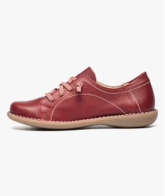 chaussures similicuir a lacets elastiques rouge derbies6952801_3