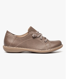 chaussures similicuir a lacets elastiques brun6952901_1