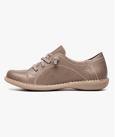 chaussures similicuir a lacets elastiques brun6952901_3