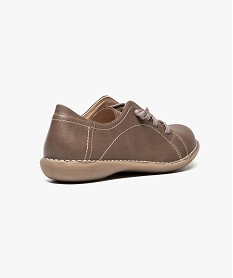chaussures similicuir a lacets elastiques brun derbies6952901_4