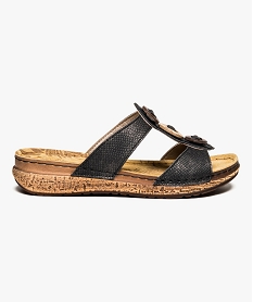 GEMO Nu-pieds confort avec dessus pailleté noir standard
