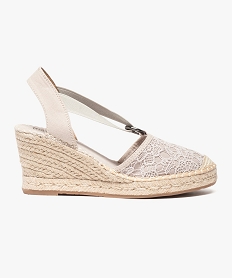 GEMO Espadrilles à talon compensé Gris