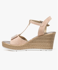 chaussures compensees type espadrilles a nœud rose6988501_3