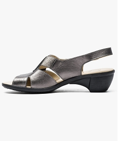 sandales confort femme dessus en cuir irise gris6993501_3