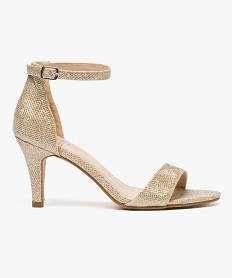 GEMO Sandales à talons brillantes dore