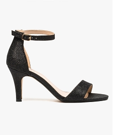 GEMO Sandales à talons brillantes Noir