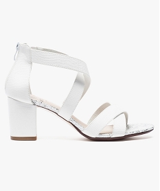 GEMO Escarpins ouverts avec brides croisées Blanc