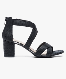 GEMO Escarpins ouverts avec brides croisées Noir