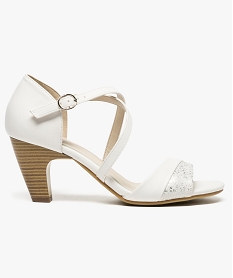 GEMO Chaussures ouvertes à talon haut Blanc