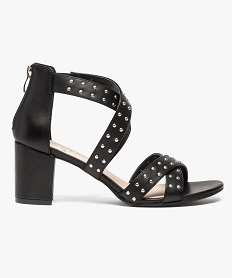 GEMO Sandales à talons multibrides cloutées Noir