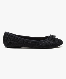 GEMO Ballerines textile en dentelle Noir