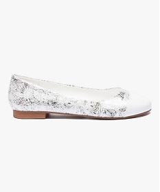 CHAUSSURE PLAT NOIR BALLERINE BLANC