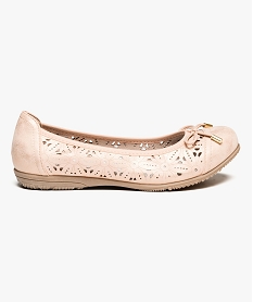 GEMO Ballerines confort souples motif fleurs Rose