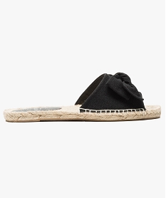 mules ouvertes femme avec noeud sur le dessus et semelle corde noir espadrilles7005201_1