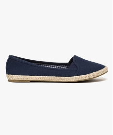 ballerines femme en toile avec doublure interieure vichy bleu espadrilles7005501_1