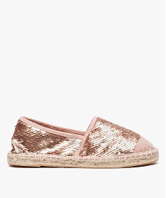 espadrilles femme avec dessus en sequins rose espadrilles7006201_1