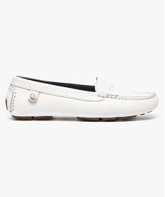 mocassins bateau confort en cuir blanc7009501_1