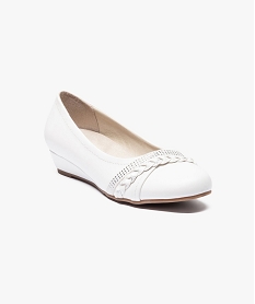 ballerines avec brides fantaisie et talon compense blanc escarpins7015301_2