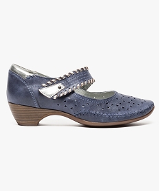 chaussures confort a bride et talon bleu escarpins7016701_1