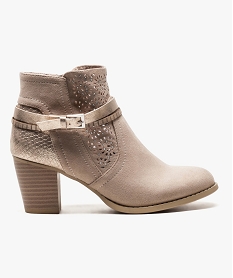 COLLANT CHINE/AOP BOOTS NUDE