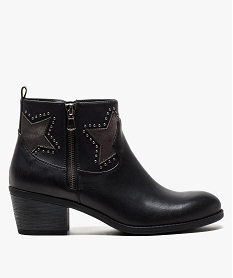 GEMO Boots avec motifs étoiles et zip décoratif noir standard